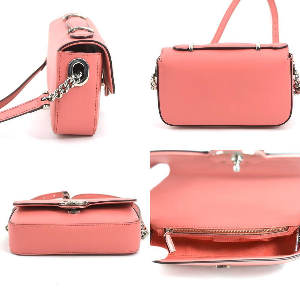 Gucci Leather Bag Crossbody Pink Shoulder Pink